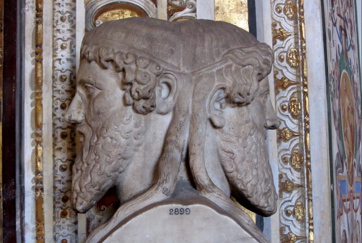 Bust of the two faces of the Roman god Janus.